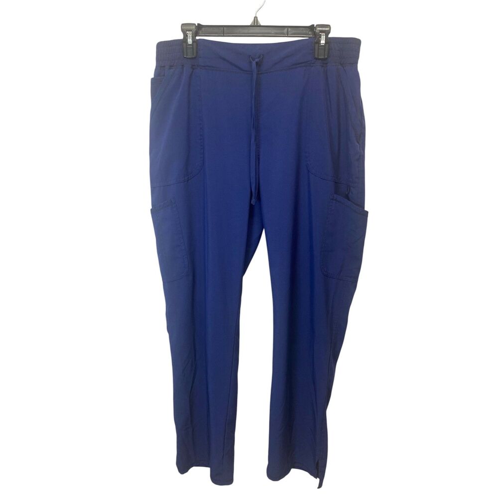 Scrubstar Women's Indigo Blue Scrub Pants Sz L Premium Performance /Flex Stretch